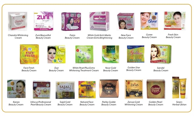 Creams with High level of mercury